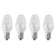Sansai 4pk 7W/240V E14 Replacement Warm Light Bulb Clear for Night Light/Lamps