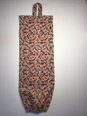 Handmade, Fabric, Plastic Grocery Bag Holder/Dispenser, Tiny Patchwork
