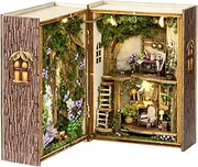 MAGQOO DIY Miniature Dollhouse Kit with Furniture 1:100 Scale Creative Room Mini Wooden Doll House Accessories DIY Miniature House Kit (Forest Wonderland)