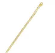 10k Yellow Gold Lite PAPERCLIP Link Chain Bracelet 7.5 Inch 3.2MM 1.5 grams