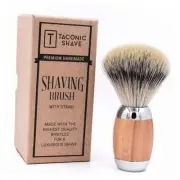 's Synthetic Silvertip Luxury Shaving Brush – Deluxe Beechwood and Chrome