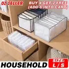 7 Grids Organizer Drawers Wardrobe Mesh Storage Box Closet Divider Clothes Pants