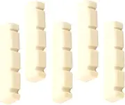 Totority Guitar Nut 4-string Slotted Nut for Electric Bass Pre-slotted Bass String Accessories 5 Pack