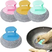 Dish Washing Scrubbers | Pan Scrubber Dish Brush Kitchen Tools - Short Handle Scouring Brush, Stain Remover Cleaning Tools for Cookware Washing