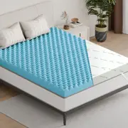 STARRY EUCALYPT Memory Foam Mattress Topper Airflow Cool Gel Bamboo 10cm Queen