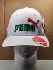 Puma White/Green/Orange Large-XLarge Stretch Fit Cap ~ NEW WITH TAG