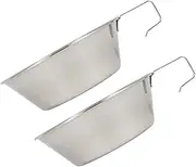 GOOHOCHY 2Pcs Stainless Steel Folding Camping Bowls Portable Barbecue Cookware for Outdoor Picnics Backpacking and Hiking Lightweight Durable and Easy to Carry