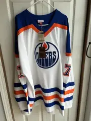 NWT MITCHELL & NESS EDMONTON OILERS PAUL COFFEY WHITE RETRO JERSEY $200 Sz 5XL