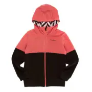 O'Neill Tigereye Reversible Zip Fleece Hoodie Youth Girls 10 / 152, Black / Pink