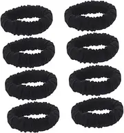 FOYTOKI Set of 8 Velvet Scrunchies Elastic Hair Bands for Thick Hair Soft Velvet Headbands for Ponytail Holders Comfort and Style