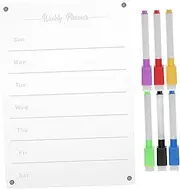 PLAFOPE Weekly Planner Board Fridge Dry Erase Board Magnetic Menu Planner Wall Refrigerator