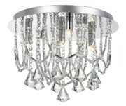 Cantoton TFS 35 CTC 5 x33wOSRAM G9 D:350 CHROME / CLEAR CRYSTAL BEADS