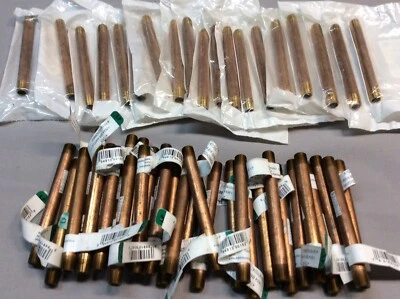 Lot Of 50 Red brass Pipe nipple 1/8” X 4” Long threaded Brand New