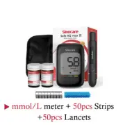 Hot Blood Glucose Meter Glucometer Glucose Monitor 50 Lancets&50Test Strips