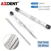 2SizeDental Ortho Stainless Steel Lingual Retainer Wire Flat Straight Twist Wire
