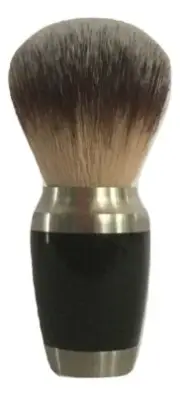 New Grumpy Rhino Synthetic Bristle Shaving Brush, Black and Silver Handle