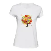 Jewish Holiday Tu BiShvat B'Shevat Tree White Ladies Women T Shirt Tee Top