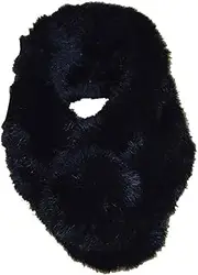 [LIFKOME] Warm Neckerchief Women Scarf Faux Fur Scarf Fur Collar Faux Collar Women Neck Scarf Women Neckerchief Faux Scarf Winter Scarf for Women Cold Weather Scarves Lady Neck Warmer Black