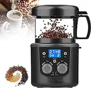 1400W Electric Hot Air Coffee Bean Roaster Machine,100g Coffee Roaster,Baking Cooling 2 In1 Machine,2 Baking Modes + 8 Baking Gears + 15 min Timer,Bean Shell Separated,Removable for Cleaning