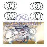 NEW Full Gasket Set + Piston Rings Compatible with Isuzu 4HK1 4HK1TC Engine