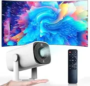 Small Projector, Portable Movie Projector 4K 1080P Support, 230 Degree Rotatable Outdoor Projector, Home Theater Movie Phone Projector, WiFi 5G BT5.0 Video Projectors (230° Rotating)
