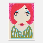 Galrie England Groovy Girl Vintage Poster - Retro 1960s Art for Home Decor, Poster Only, A0 84 x 119cm (33 X 47inch)