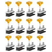 Window Locks,12 Sets Sliding Security Window Lock with Key for Vertical & Horizo