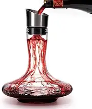 Wine Decanter Built-in Aerator Pourer, Wine Carafe Red Wine Decanter, Lead-Free Crystal Glass, Wine Aerator Accessory, Wine Gift, Wine Accessories, Decant