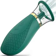 Clitoral Sucking Vibrator Sex Toys, 3 Sucking 9 Licking Modes Nipples Clit Sucker for Quick Orgasm, Tongue Vibrators Adult Toys for Women Couples (Green)