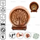 TREE 2 SHAPE 3D WOOD PRINT NATURAL HIMALAYAN SALT LAMP DECOR GIFT PURIFY AIR UK