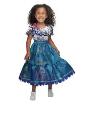 Disney Encanto Movie Mirabel Dress Costume For Girls- Fits Sizes 4-6x New