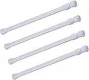 Tension Rods, 4 Pack Adjustable Spring Steel Cupboard Bars Tension Curtain Rod Shower Rod Closet Rod Tensions Rod Extendable Width 21.6-35.4 Inches