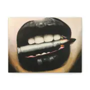 Bite the Bullet painting original artwork on canvas by Jeremy Weber
