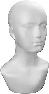 Men's Foam Mannequin Head, Advanced Wig Display Stand, Hat Demonstration Props, Professional Choice for and Display, Perfect for Hats, Scarves, Headphones