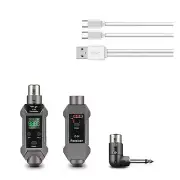 Plug-on Microphone Wireless System XLR Transmitter+ Receiver + 6.35mm Adapter