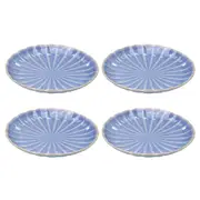 4pc Ladelle Marguerite Stoneware Side Plate 19.8x19.8x2.7cm Powder Blue