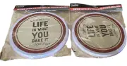 Cooking Concept Burner Covers Life Is What You Bake It Set 4 8" 10" 2 Of Each