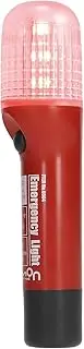 Amon 6904 Emergency Signal Light, Instead of Flame Cylinder, Compatible with Vehicle Inspection (IPX3 Splashproof Specifications), On/Off Switch Type, Red