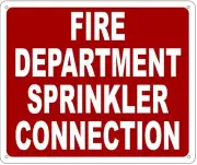 FIRE DEPARTMENT SPRINKLER CONNECTION SIGN ( Reflective,RUST Free -REF24-1027
