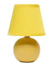 Creekwood Home Nauru 8.66" Traditional Petite Ceramic Orb Base Bedside Table Desk Lamp