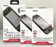 x2 NYKO TEMPERED GLASS SCREEN PROTECTOR FOR NINTENDO SWITCH & DOCKABLE CASE KIT