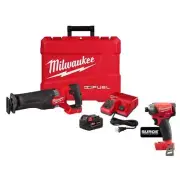 Milwaukee Cordless SAWZALL Reciprocating Saw Kit w/ SURGE Impact Driver 18V