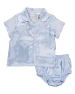 Baby Xmas Support Satin Pyjama Set With Bloomer