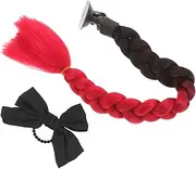 ARTSEWPLY Helmet Braid Decor Motorcycle Helmet Accessories Ponytail Wig Hair Suction Cup Stylish Decorative Hair