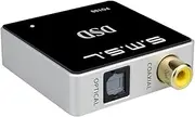 SMSL PO100 2024 192kHz Portable Digital to Analog Converter, XMOS XU316 Type-C USB to SPDIF Optical Coaxial Converters, USB to Optical Audio Adapter for Phone/PC (Silver)