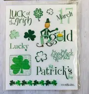 2 Sheets St. Patrick's Day Irish Shamrock Stickers Papercraft Planner Supply
