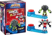 Akedo Ultimate Arcade Warriors Giants Mini Battling Action Figures - Ready, Fight, Split Strike-Scratch-Atron v Tonk - 2 Piece Set - 2+ Players - Age 3+