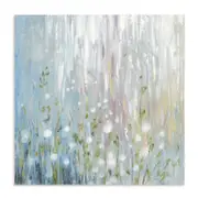 Artey | January Branches Blue Green - Stretched Canvas - Stretched Canvas - 64 x 64cm