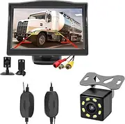 Reversing Camera 5 inch TFT LCD Screen Car Monitor for Rear View Reverse Backup Camera Car TV Display Rear View Camera(Monitor and Camera)