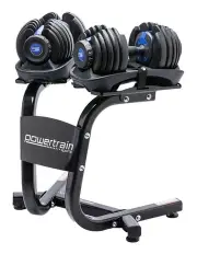[PowerTrain] 48kg Adjustable Dumbbell with Stand Blue